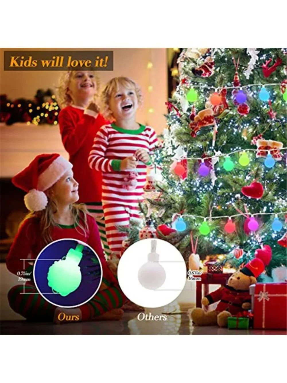 LED String Lights 18ft 50 LEDs Battery Operated String Lights with Remote 8 Mode
